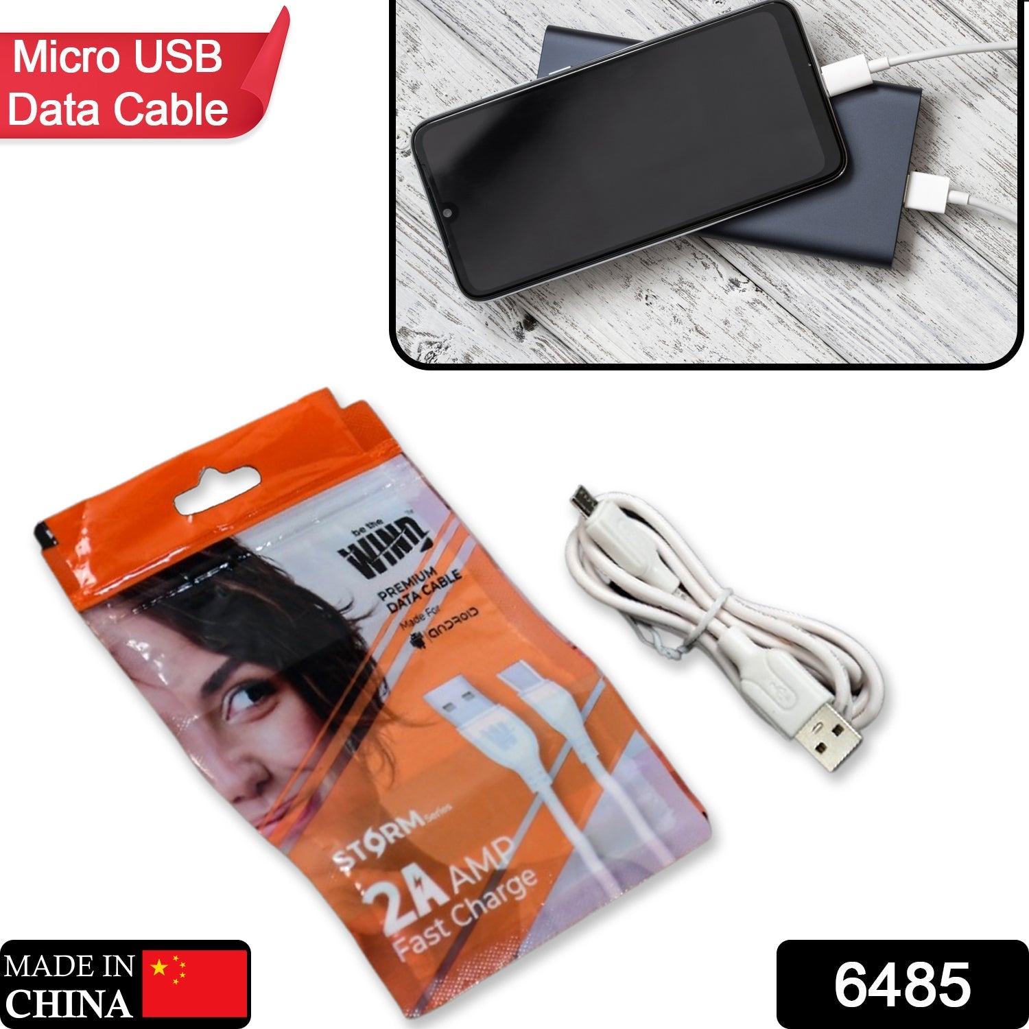 6485 Fast Charging for android & Data Transfer Extra Tough Long Micro Cable for All Compatible Smartphone and Tablets DeoDap 6485 Fast Charging for android & Data Transfer Extra Tough Long Micro Cable for All Compatible Smartphone and Tablets DeoDap
